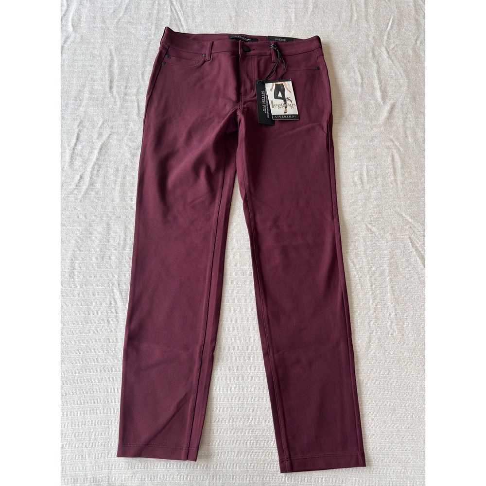 Liverpool Anita Skinny Pants Port Wine Burgundy Leggings XM2015SBB Womens 10/30